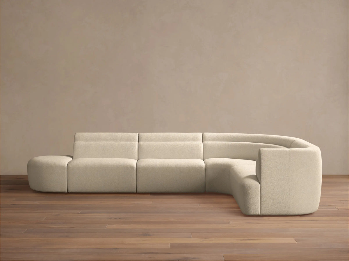 Lovina Five-Piece Sectional with Ottoman