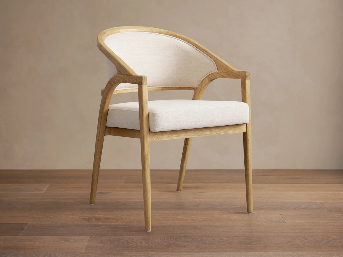 Aimee Upholstered Back Dining Arm Chair