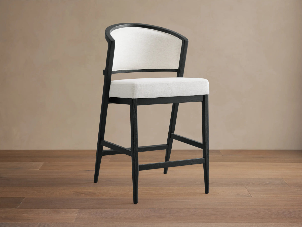 Aimee Upholstered Back Armless Counter Stool