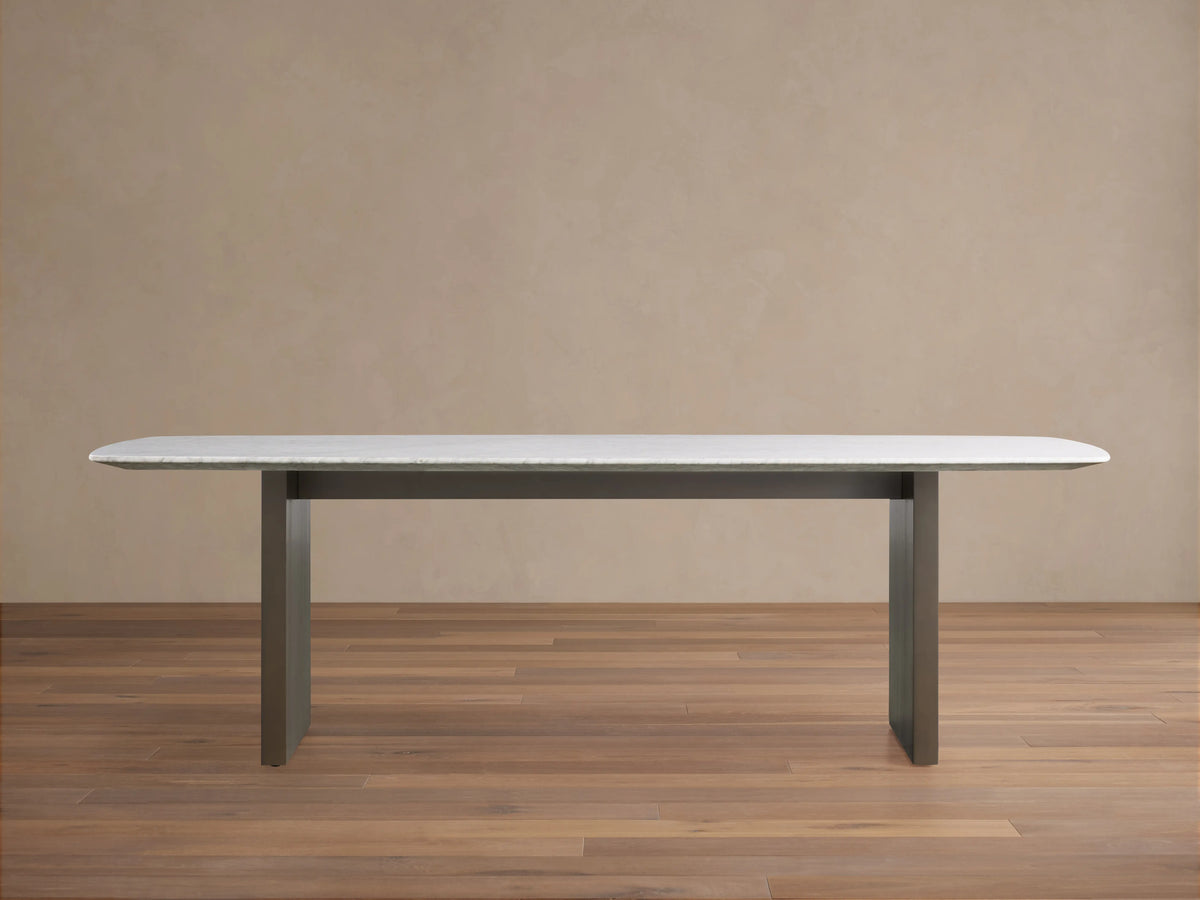 Saint Germain Stone Dining Table with Clement Base