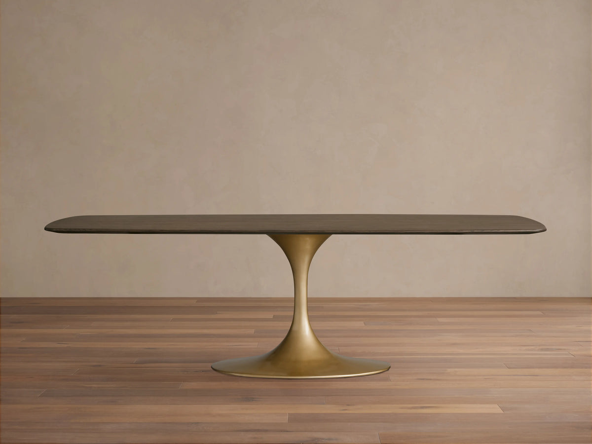 Saint Germain Wood Dining Table with Launette Base