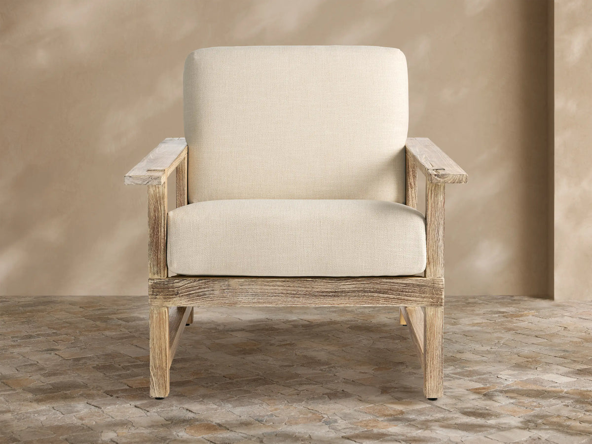 Emmons Outdoor Water-Repellent Replacement Cushions in Eden Flax
