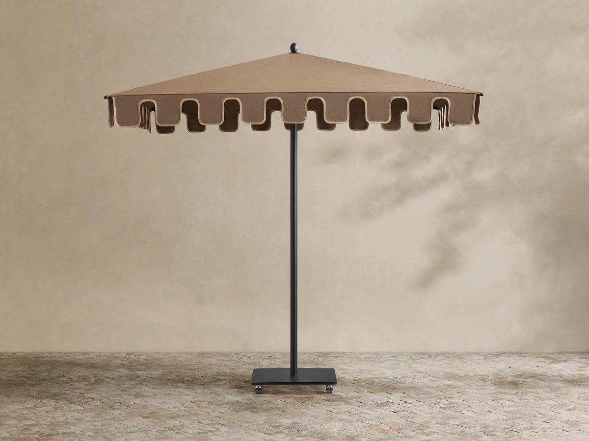 Nata Outdoor Square Scalloped Umbrella