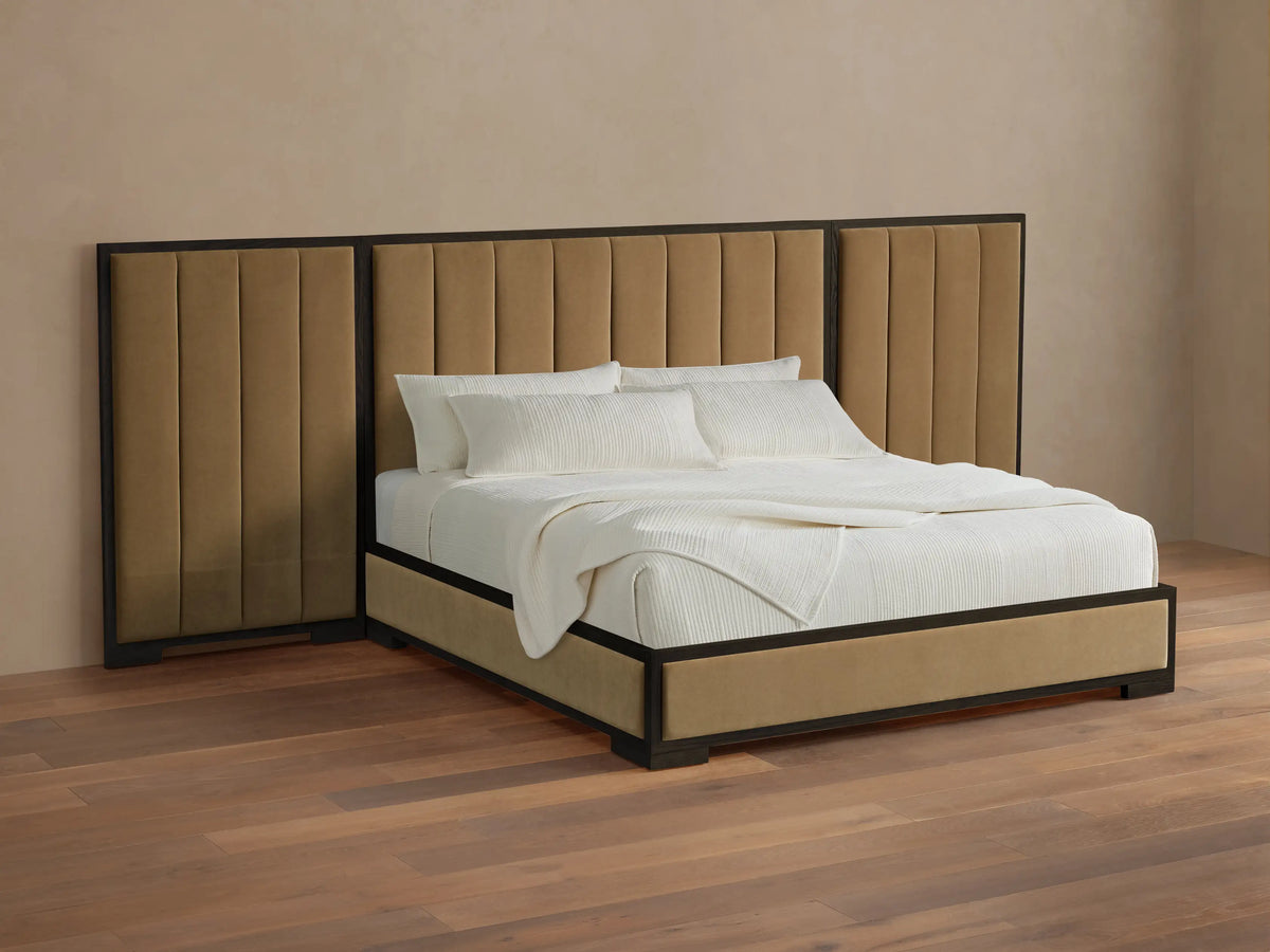 Darien Extended Channel-Stitched Panel Bed