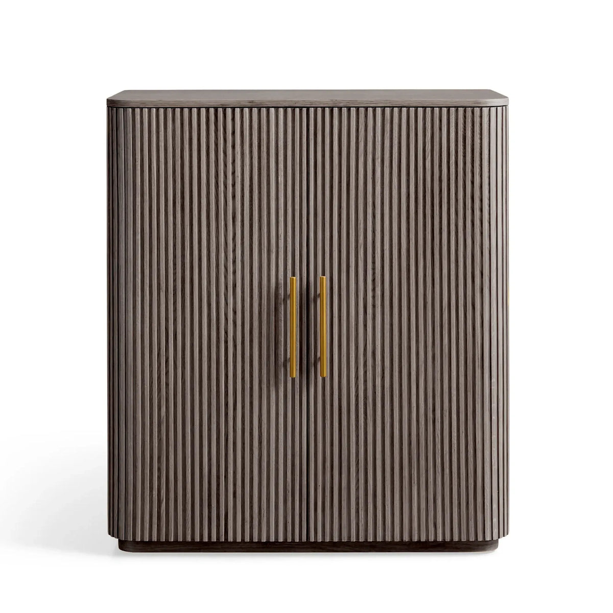 Finnley Wood Bar Cabinet with Metal Base