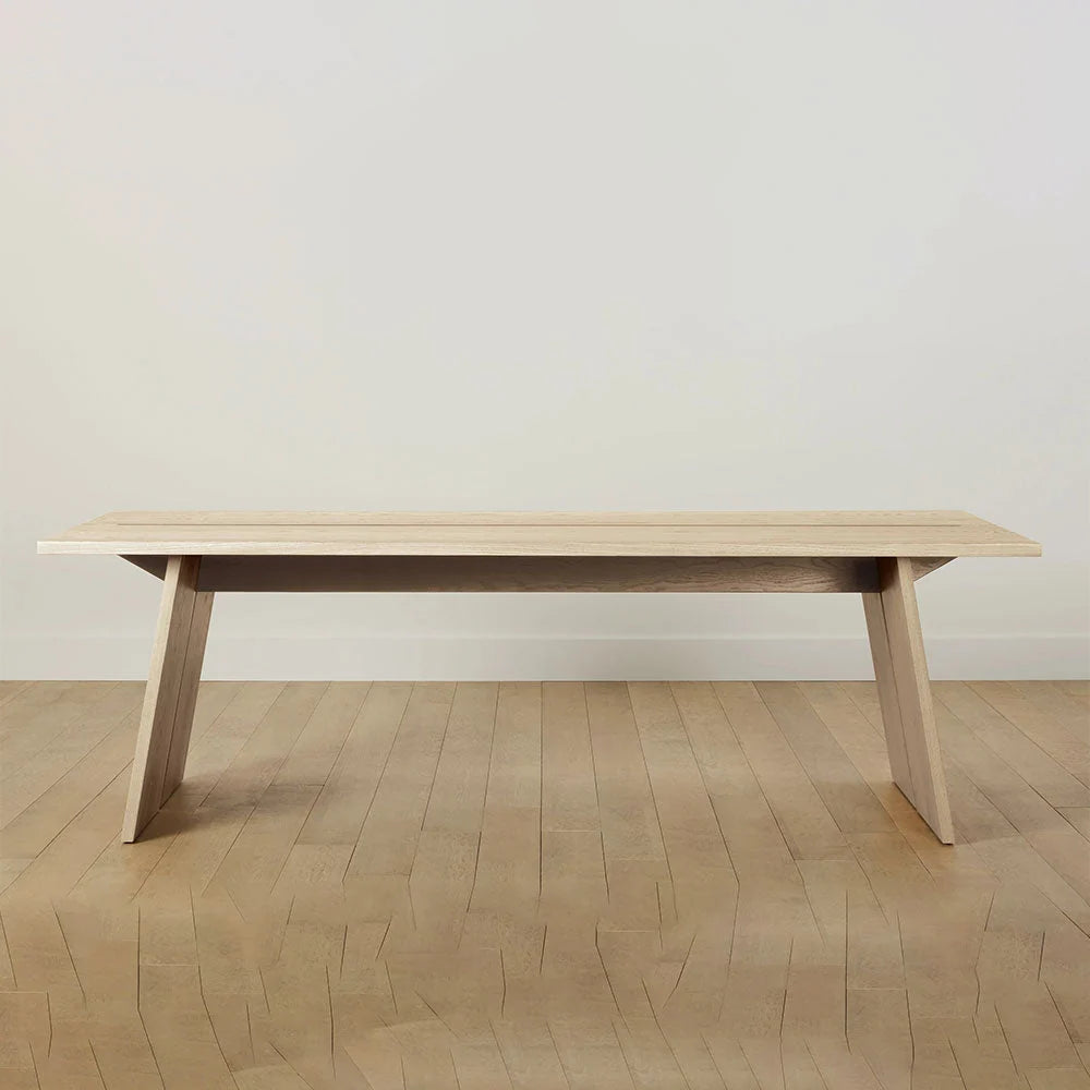 Carlisy Wood Rectangle Dining Table with Ash Wood Planks Top