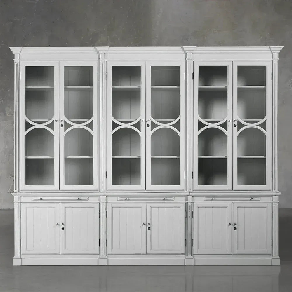 Athens Modular Single Wooden Display Cabinet with Glass-Front