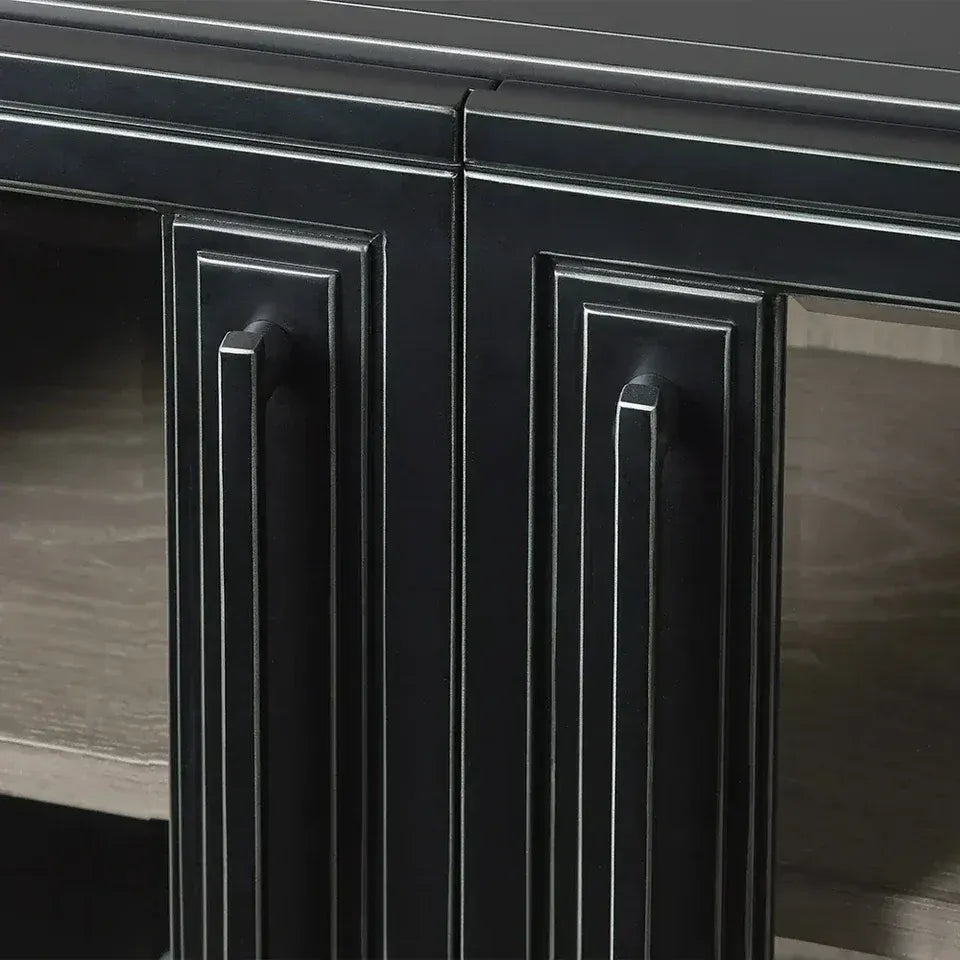 Factory Small Cabinet with Tempered Glass Doors