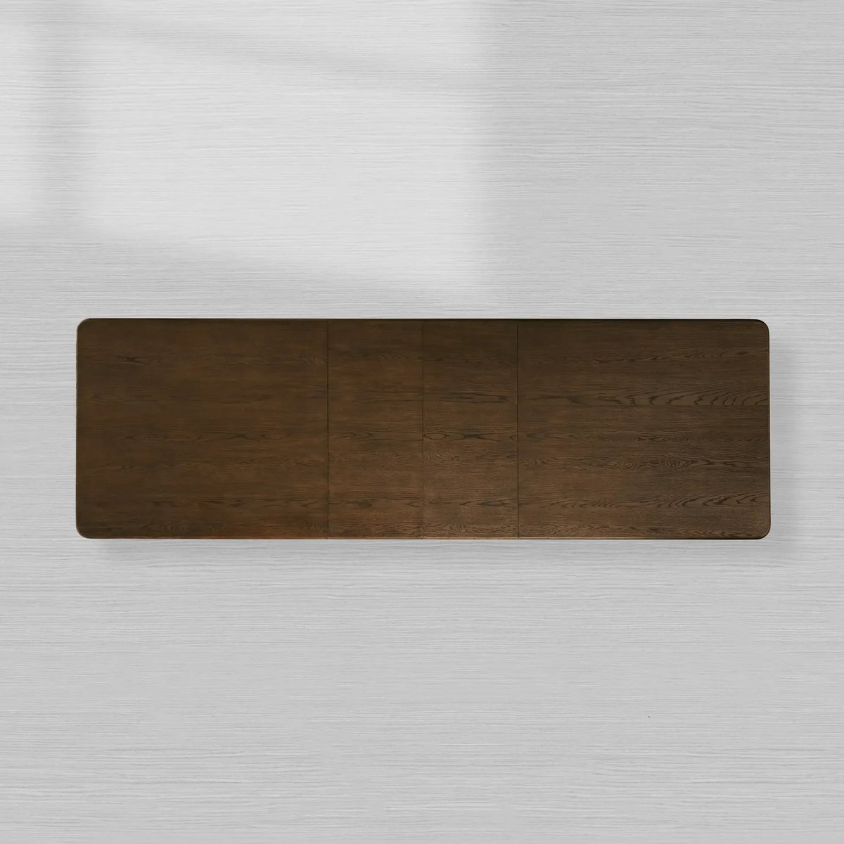 Warby Wood Extension Dining Table with Two 18" Leaves Mocha Finish