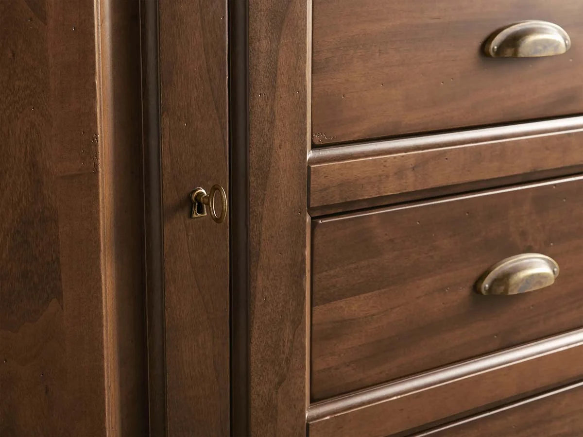 Tuscany Poplar Buffet Table Wood Sideboard Vintage 4 drawers Living Room Old World Entryways Cabinet