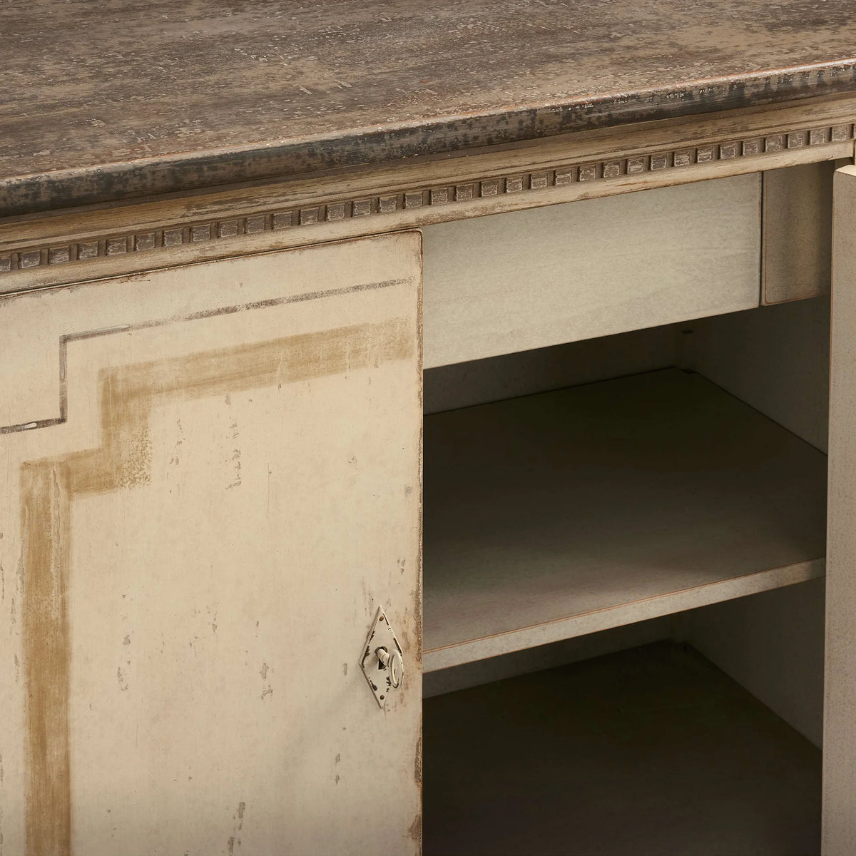 Oriana Bell’Arte Poplar Wood Sideboard Buffet Table Living Room Antique Entryways Two Drawers Cabinet