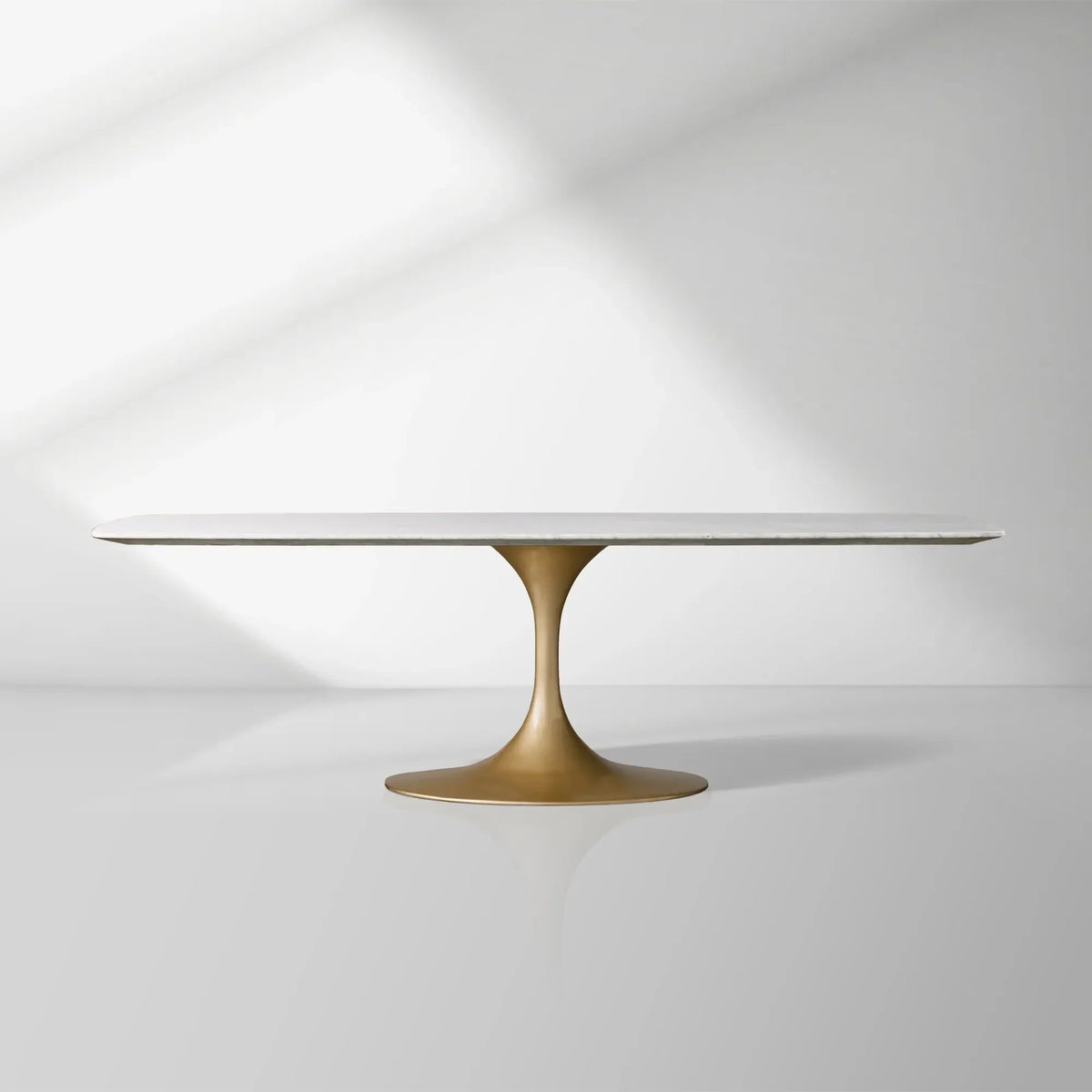 Saint Germain Stone Top Dining Table with Launette Steel Base