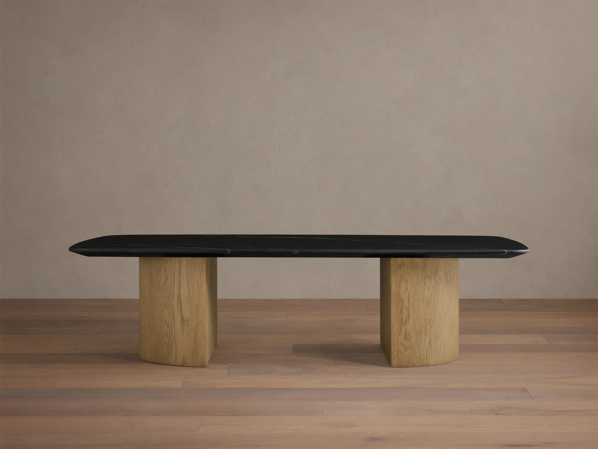 Saint Germain Stone Coffee Table with Dauphine Base