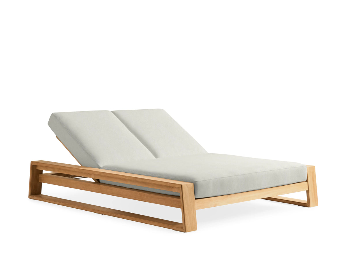 Canyon Outdoor Teak Double Chaise