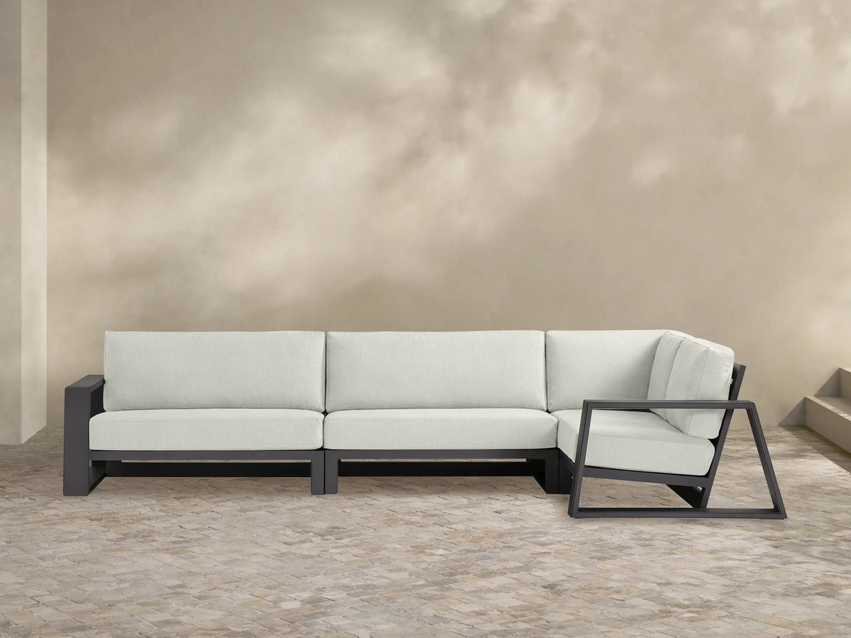 Canyon Outdoor Aluminum Three-Piece Sectional