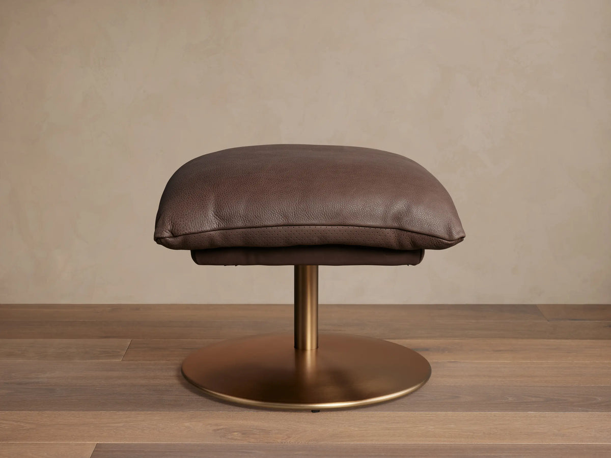 Deacon Leather Ottoman