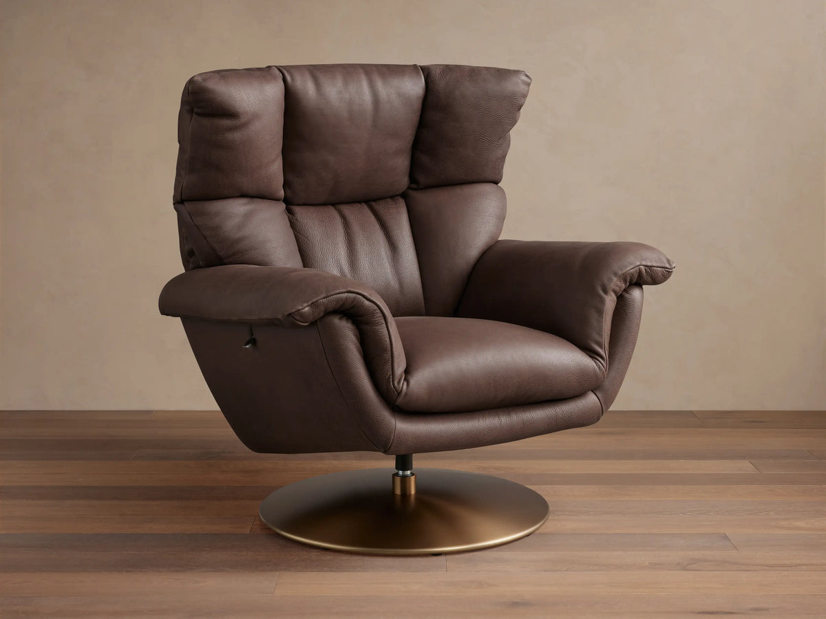 Deacon Leather Swivel Recliner