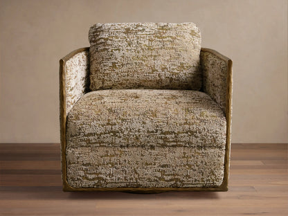 Nataly Upholstered 31"W Swivel Chair in Yehuda Camel (1 of 6)