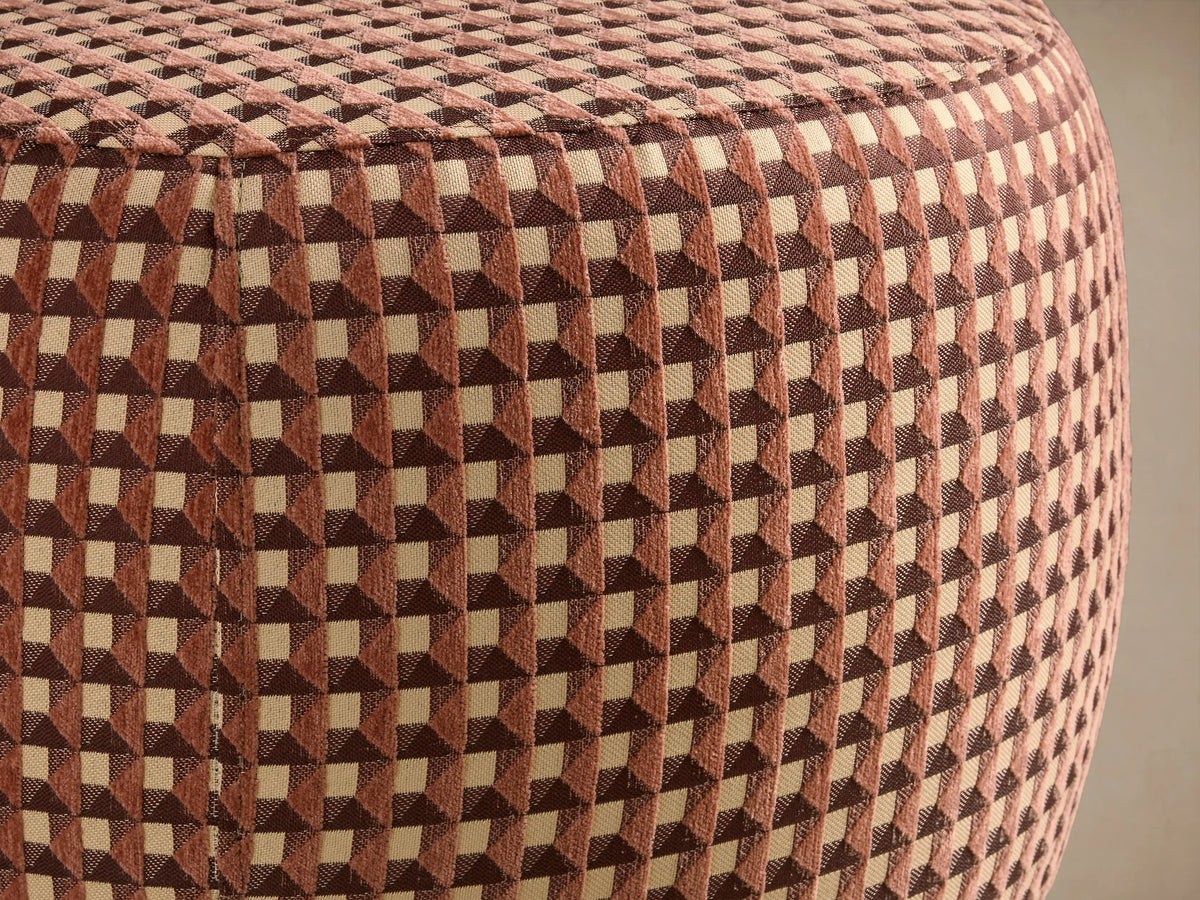 Ryles Upholstered 22"W Ottoman with Plinth in Neighborhood Oxblood (1 of 3)