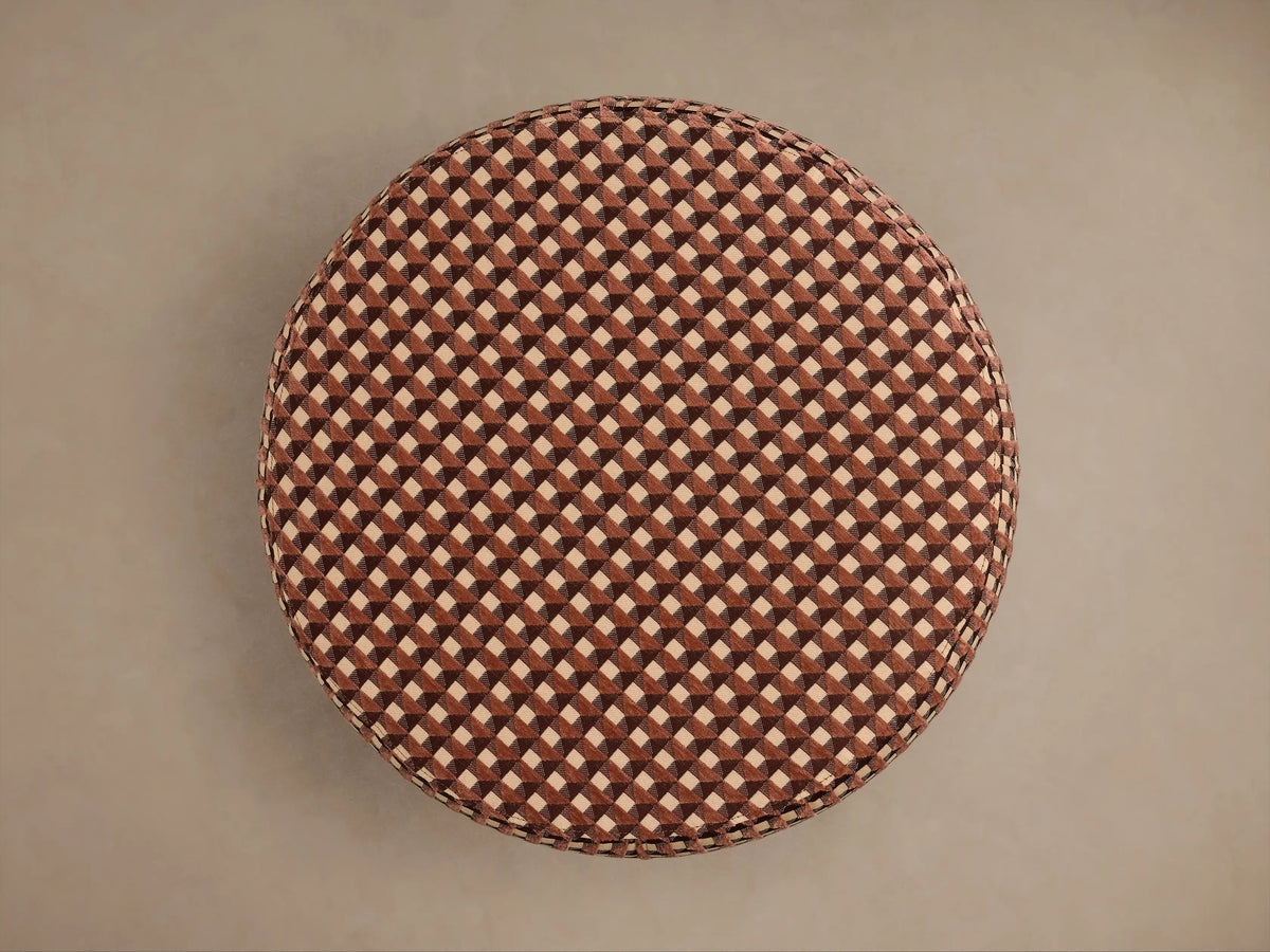 Ryles Upholstered 22"W Ottoman with Plinth in Neighborhood Oxblood (2 of 3)