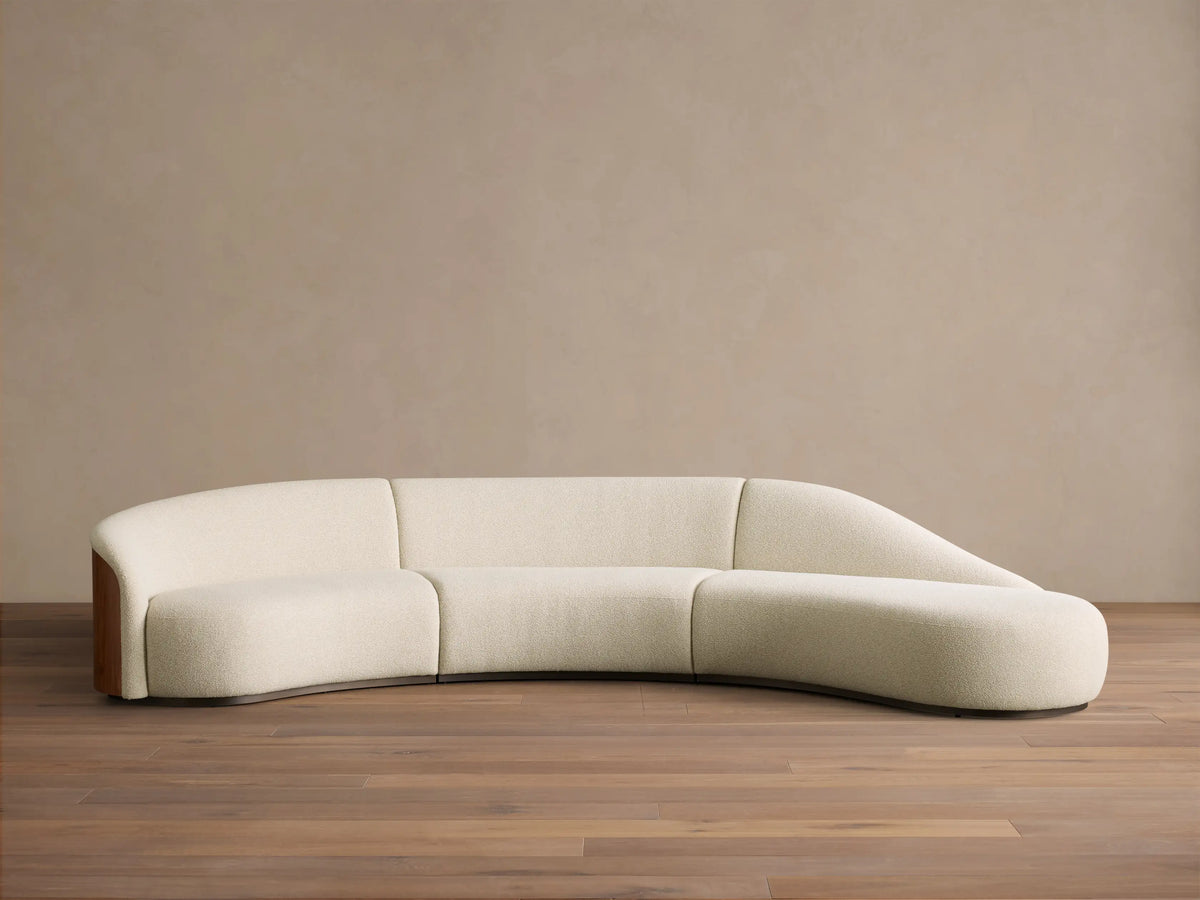 Caden Three-Piece Bumper Sectional