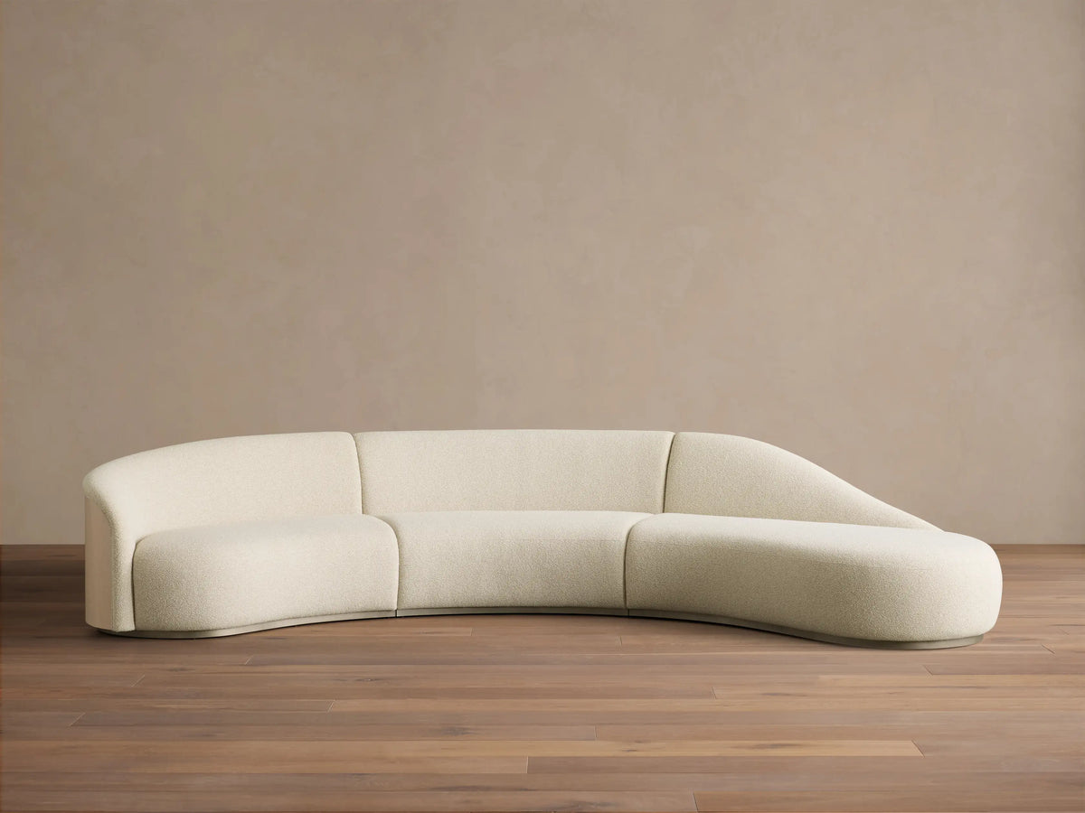Caden Three-Piece Bumper Sectional
