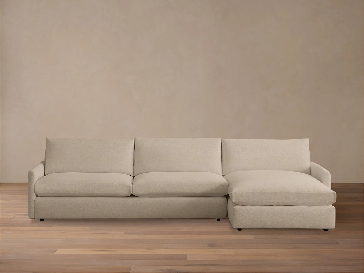 Kipton Slim Arm Two-Piece Chaise Sectional