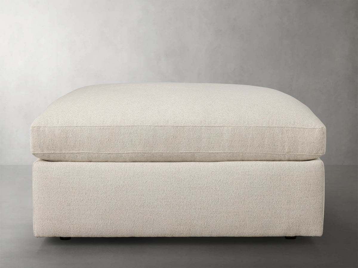 Image is not available for Beale Deep Upholstered 43"W Ottoman in Cushing Frost