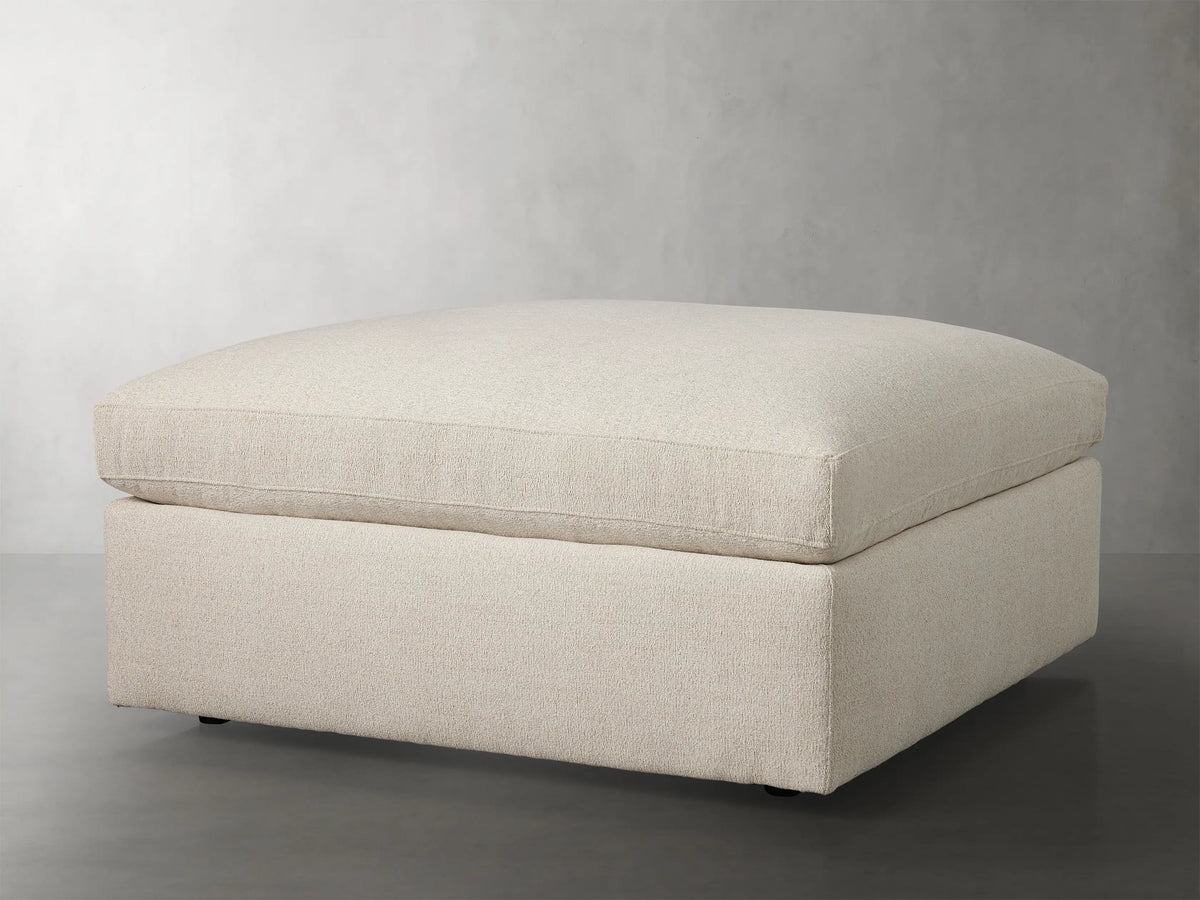 Image is not available for Beale Deep Upholstered 43"W Ottoman in Cushing Frost