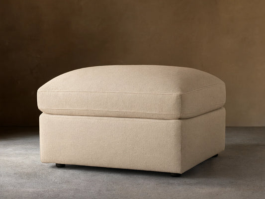 Image is not available for Beale Deep Upholstered 43"W Ottoman in Cushing Frost
