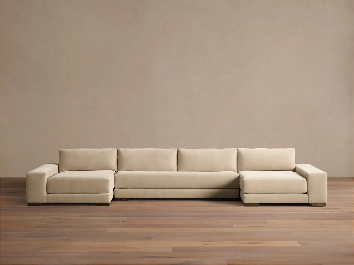 Madson Upholstered Three-Piece Double Chaise Sectional in Quincy Fawn (3 of 4)