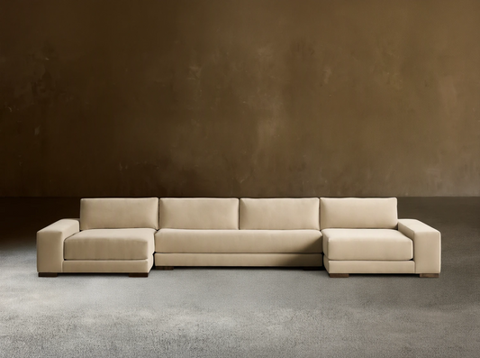Madson Upholstered Three-Piece Double Chaise Sectional in Quincy Fawn (3 of 4)
