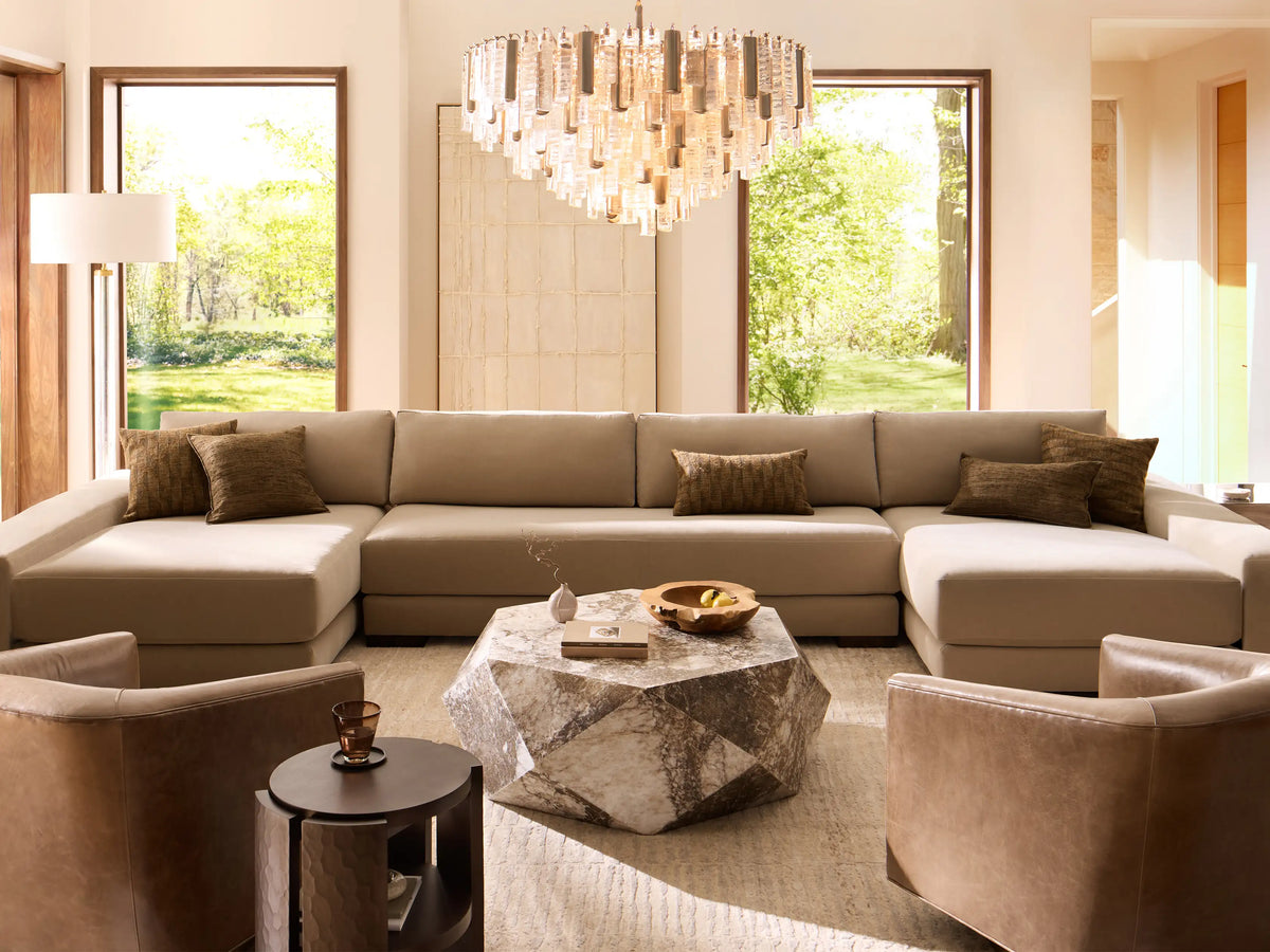 Madson Upholstered Three-Piece Double Chaise Sectional in Quincy Fawn (3 of 4)