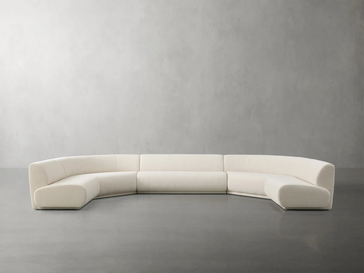 Gianni Five-Piece Armless Curved Sectional