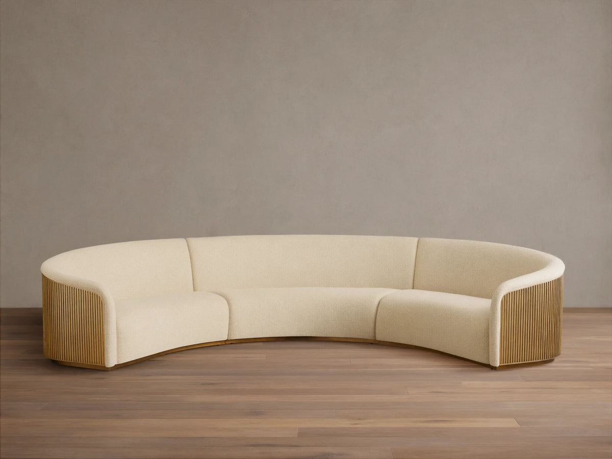 Finnley Three-Piece Curved Sectional