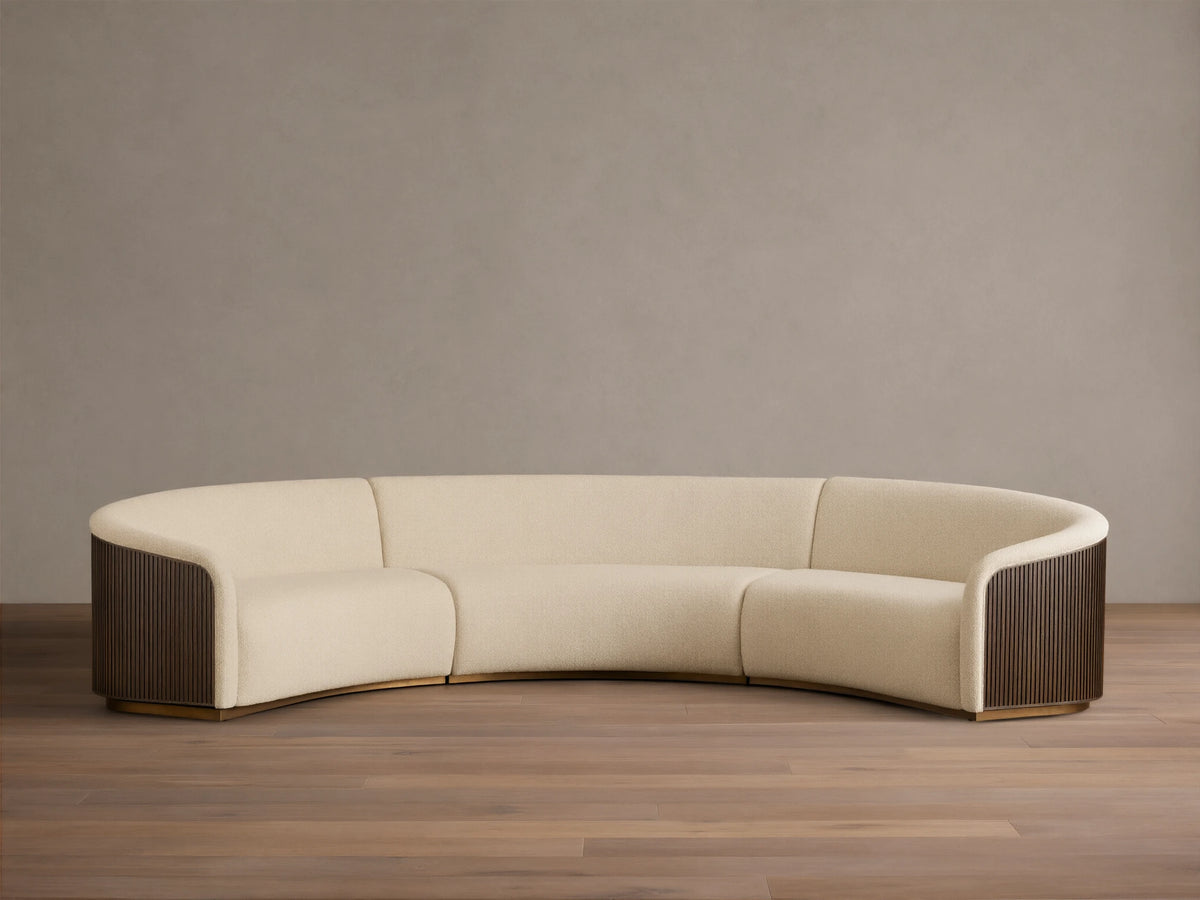 Finnley Three-Piece Curved Sectional
