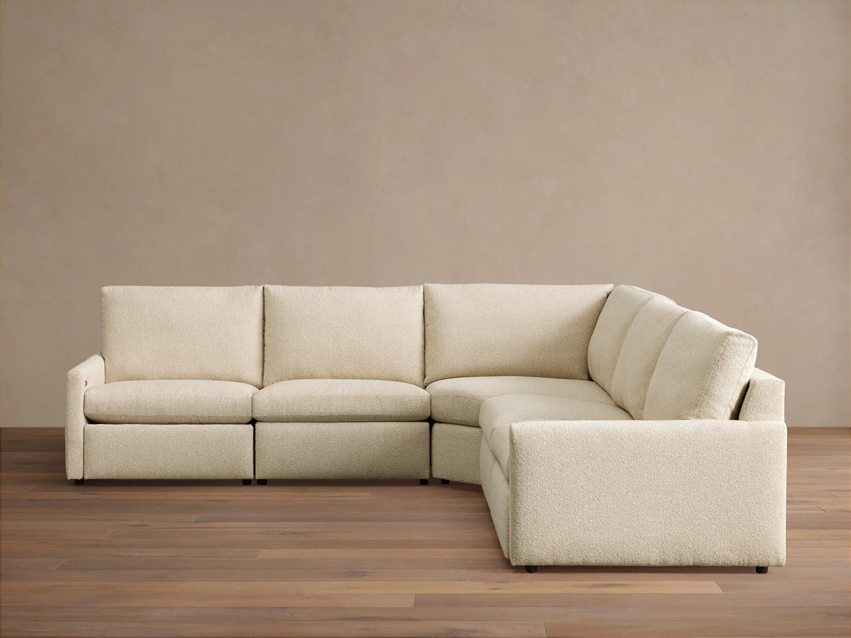 Kipton Slim Arm Five-Piece Motion Corner Sectional