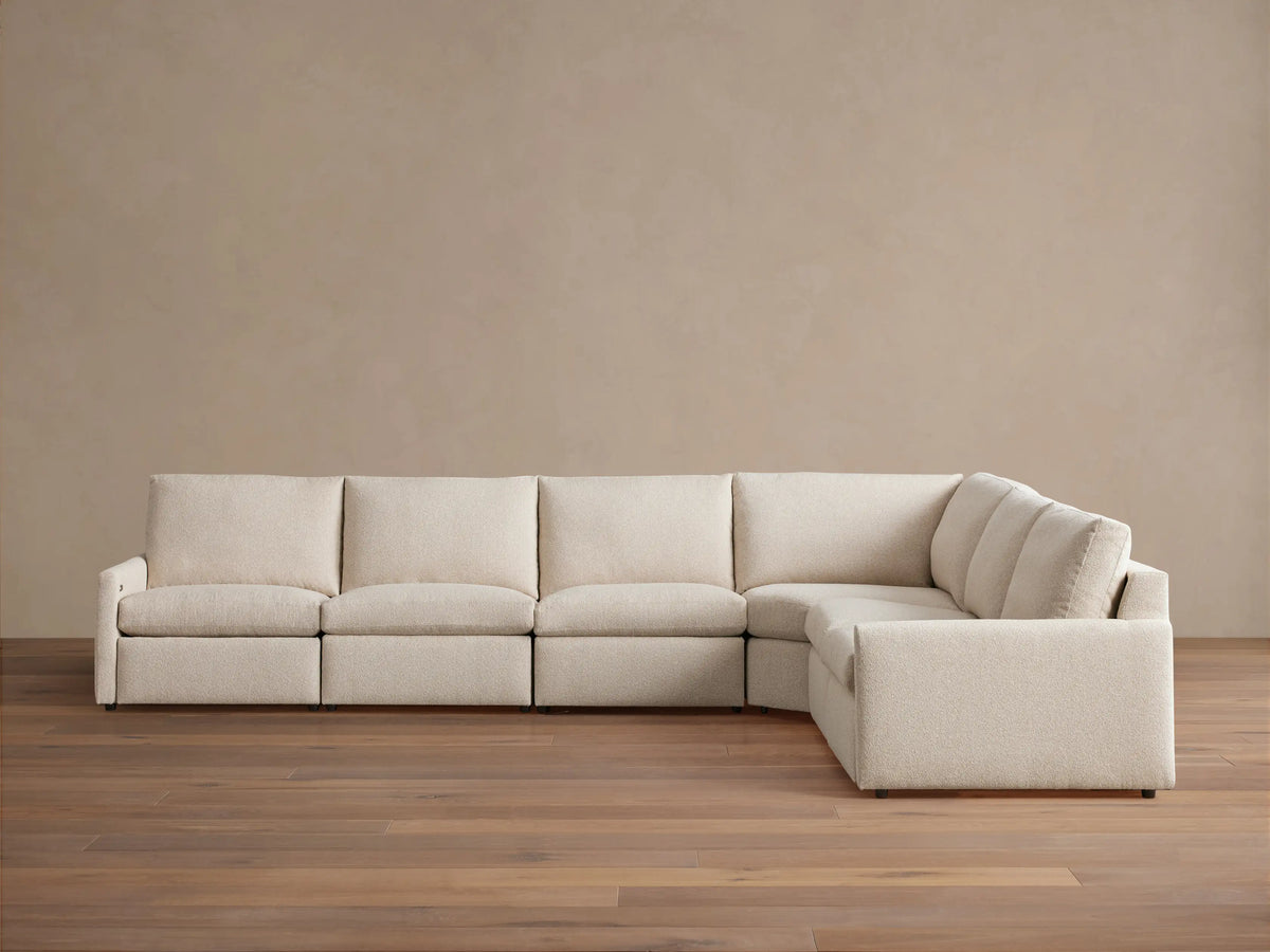 Kipton Slim Arm Six-Piece Motion Sectional