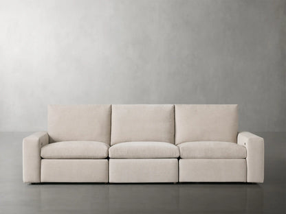 Kipton Wide Arm Three-Piece Motion Modular Sofa