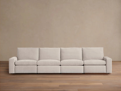 Kipton Wide Arm Four-Piece Motion Modular Sofa
