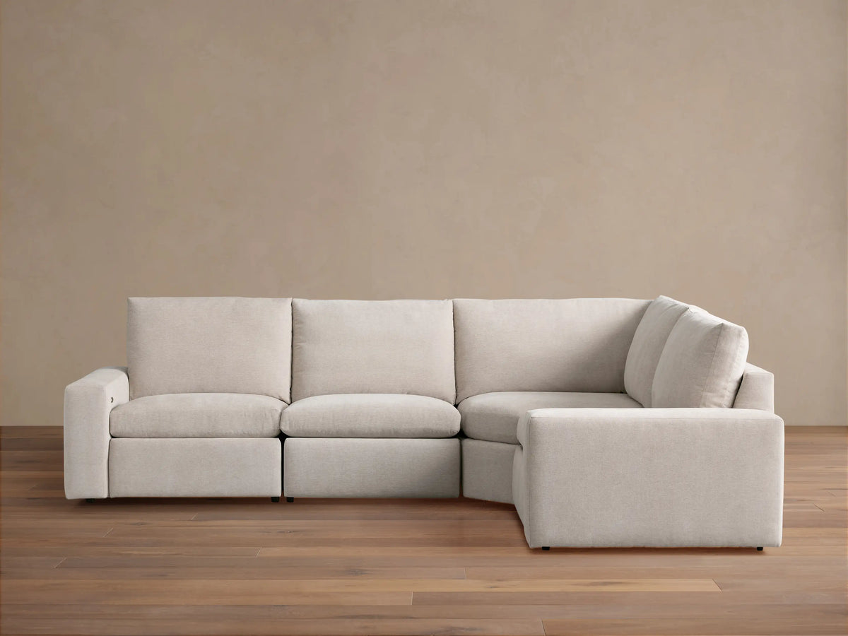 Kipton Wide Arm Four-Piece Motion Sectional