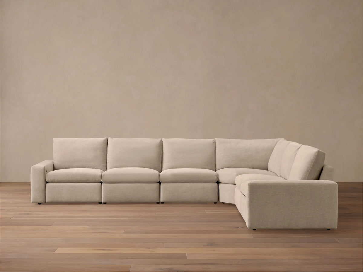 Kipton Wide Arm Six Piece Motion Sectional