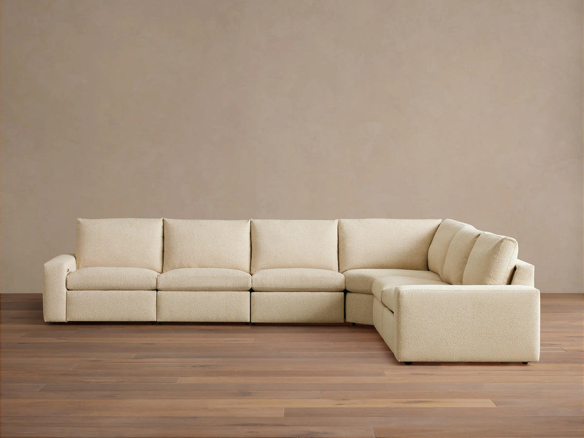 Kipton Wide Arm Six Piece Motion Sectional