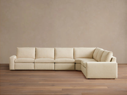 Kipton Wide Arm Six Piece Motion Sectional