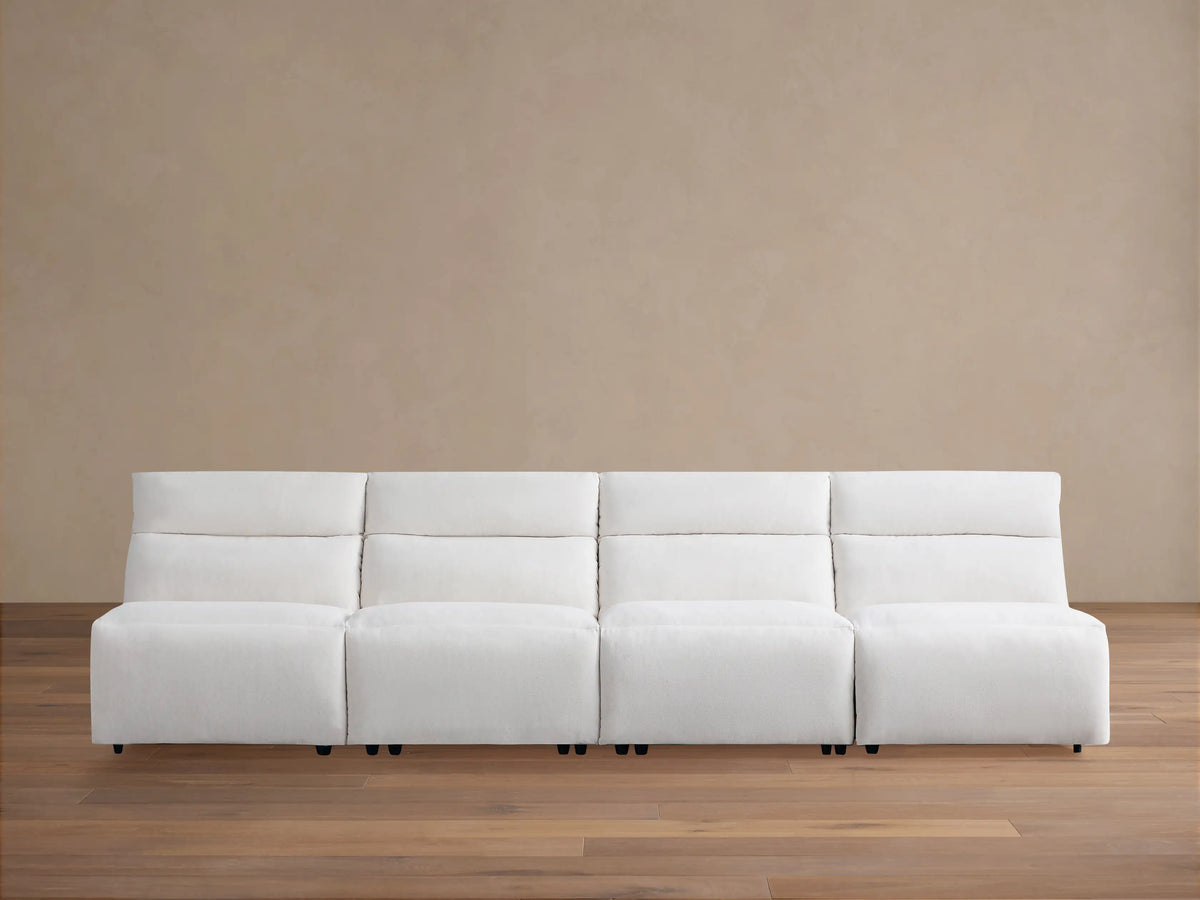 Rowland Tailored Four-Piece Armless Motion Modular Sofa