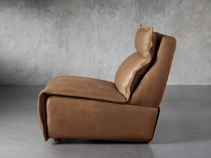 Image is not available for Rowland Leather 34"W High Back Armless Motion Recliner in Lanie Camel