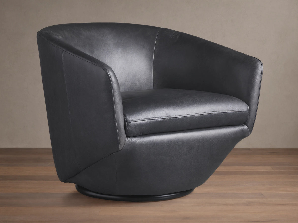 Pelton Leather Swivel Chair
