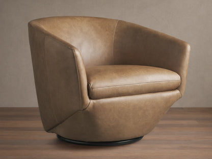 Pelton Leather Swivel Chair