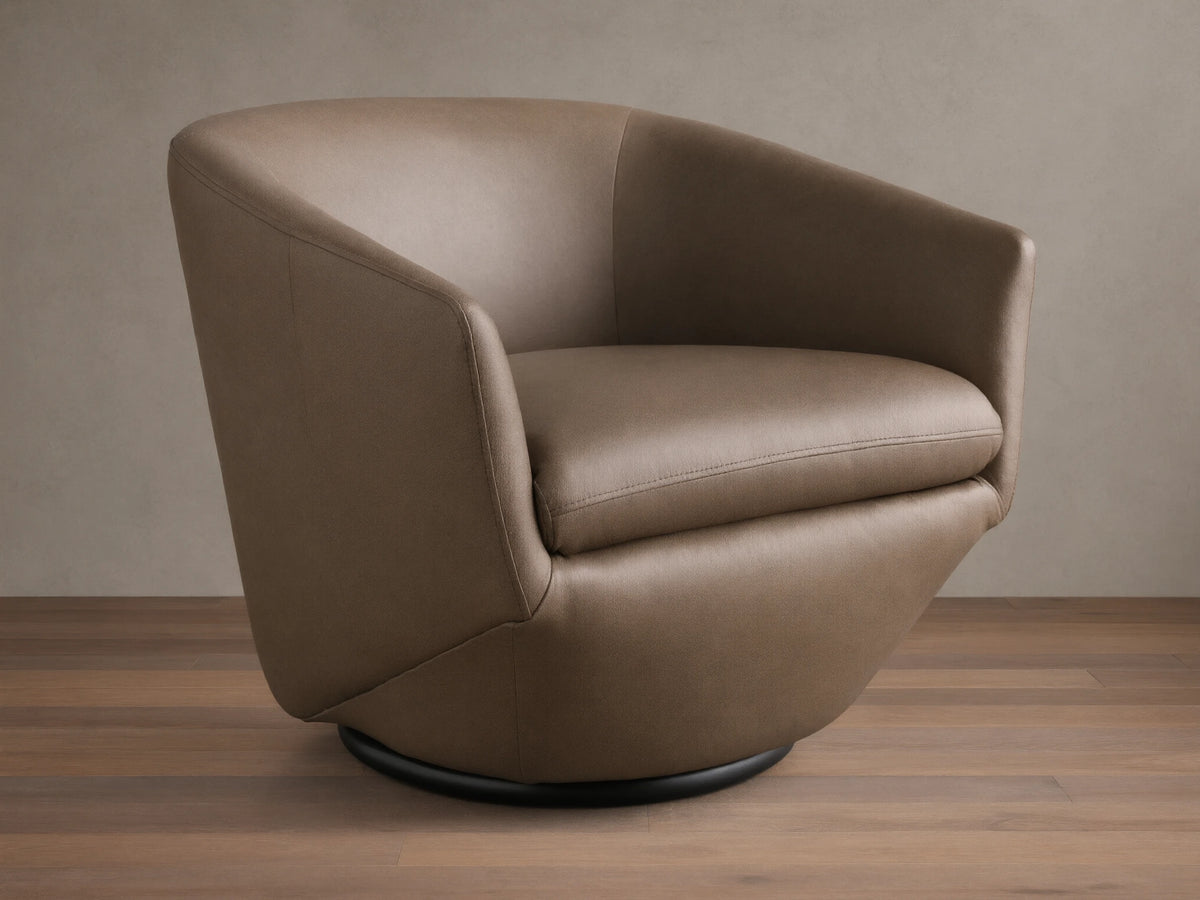 Pelton Leather Swivel Chair