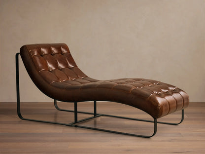 Callaway Leather Chaise